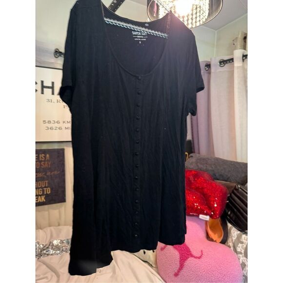 Torrid georgette peplum top/shirt/blouse  Size 2 (plus size) super soft knit - Picture 3 of 5